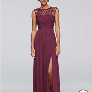 Wine Bridemaid Dress DAVIDS BRIDAL